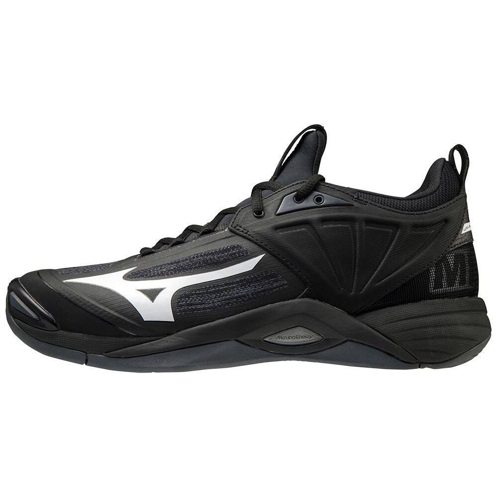 Damske Volejbalove Tenisky Mizuno Wave Momentum 2 Čierne/Biele Vypredaj LBFQ25403